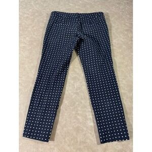 Banana Republic Navy Polka Dot Trousers
